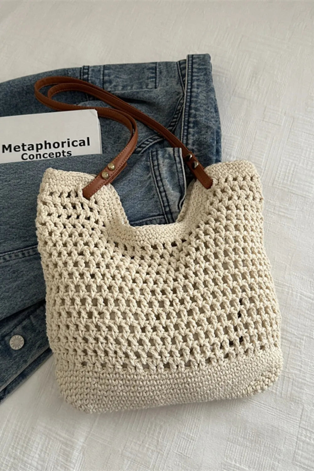 Sac Tote Tissé Ajouré