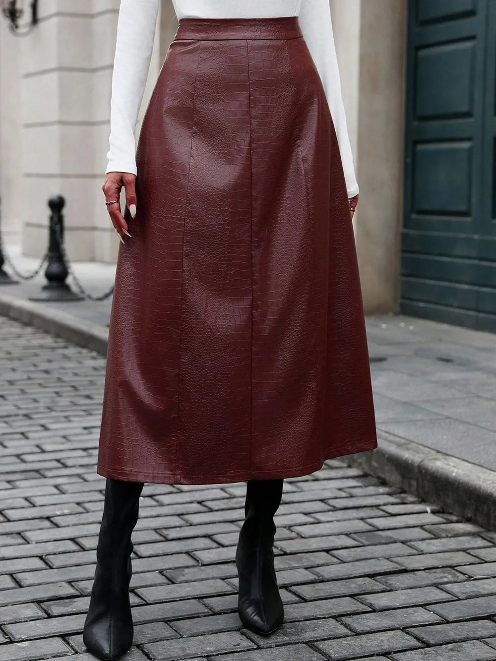 Jupe Midi Taille Haute