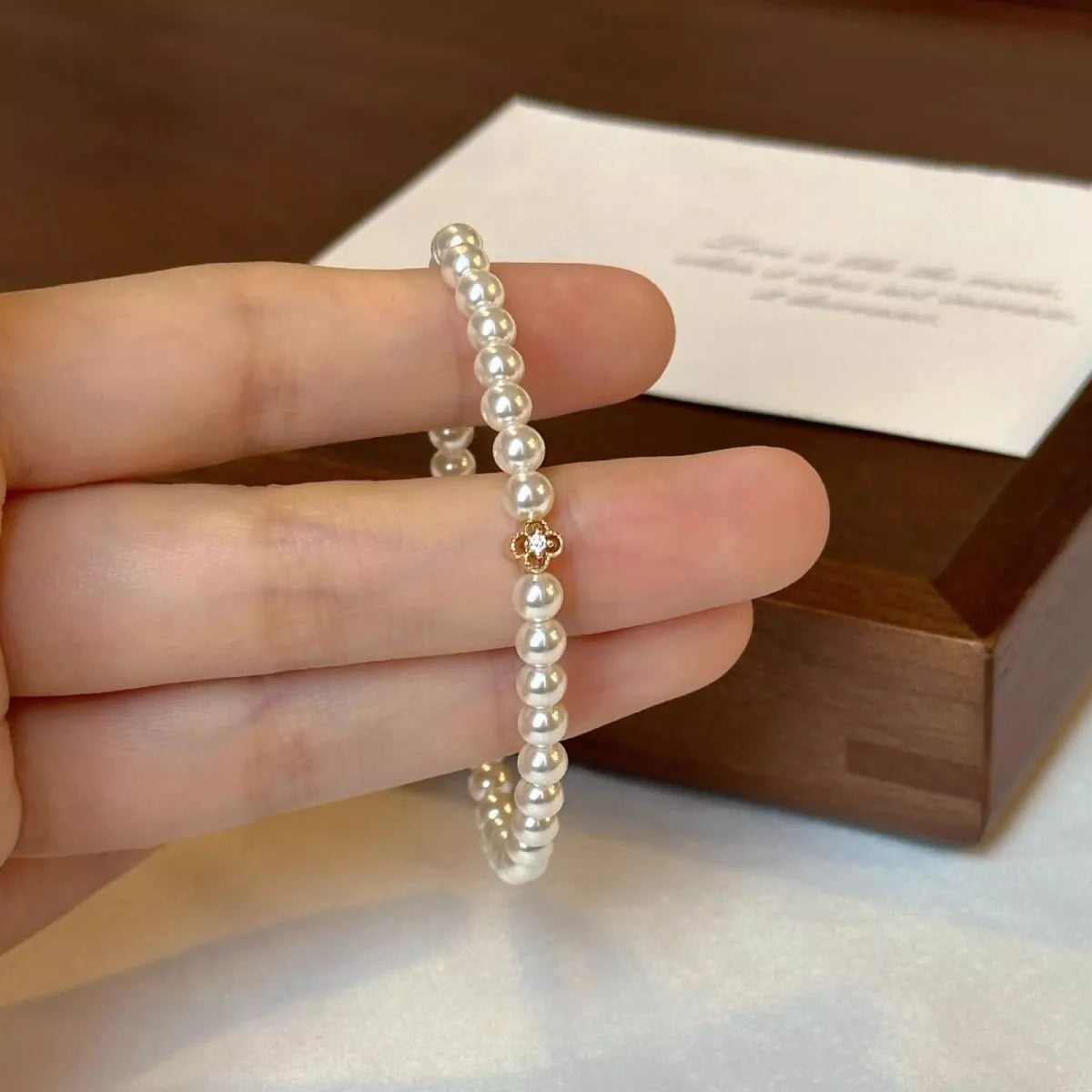 Bracelet Perles Fleuri
