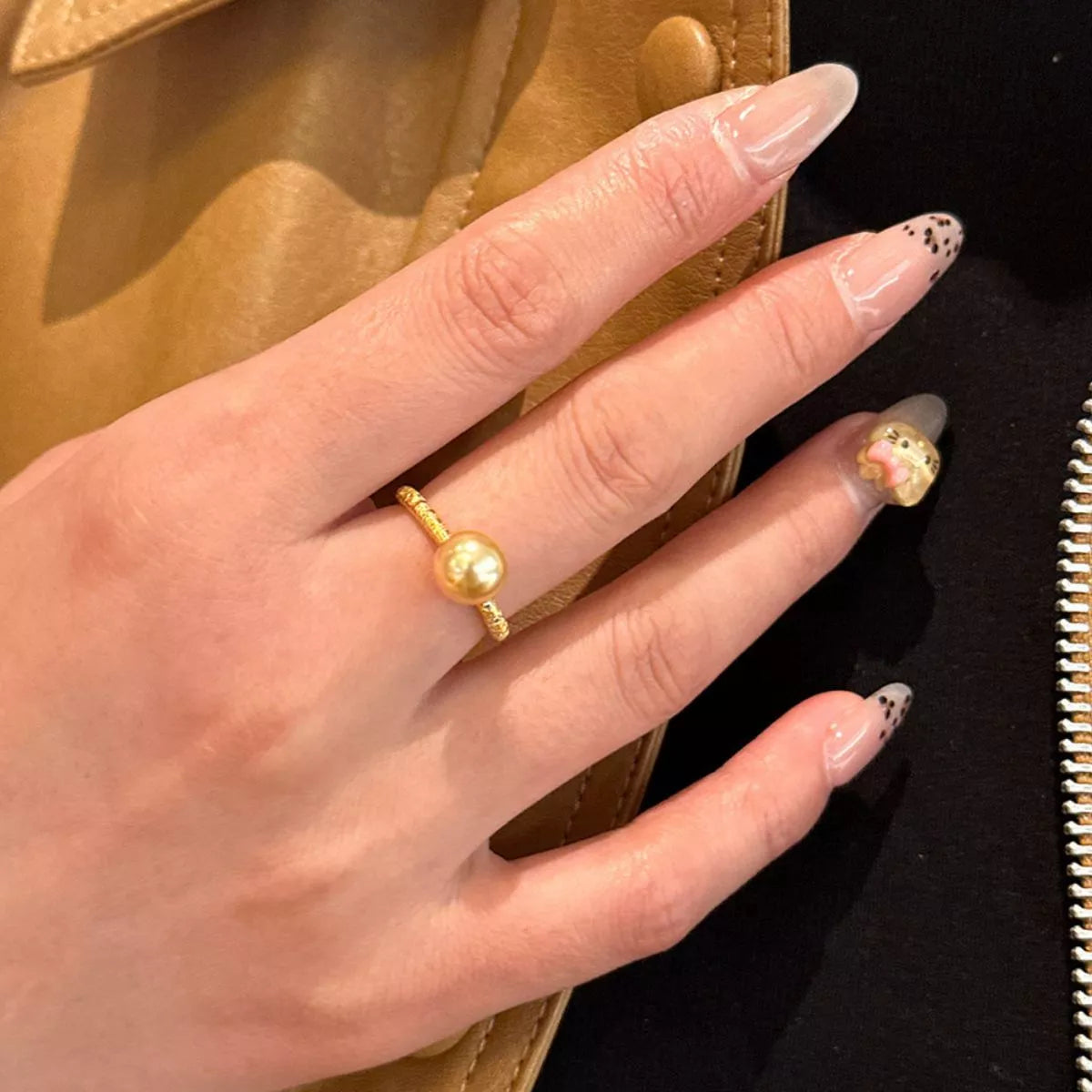 Bague Perlée Plaqué Or 18K