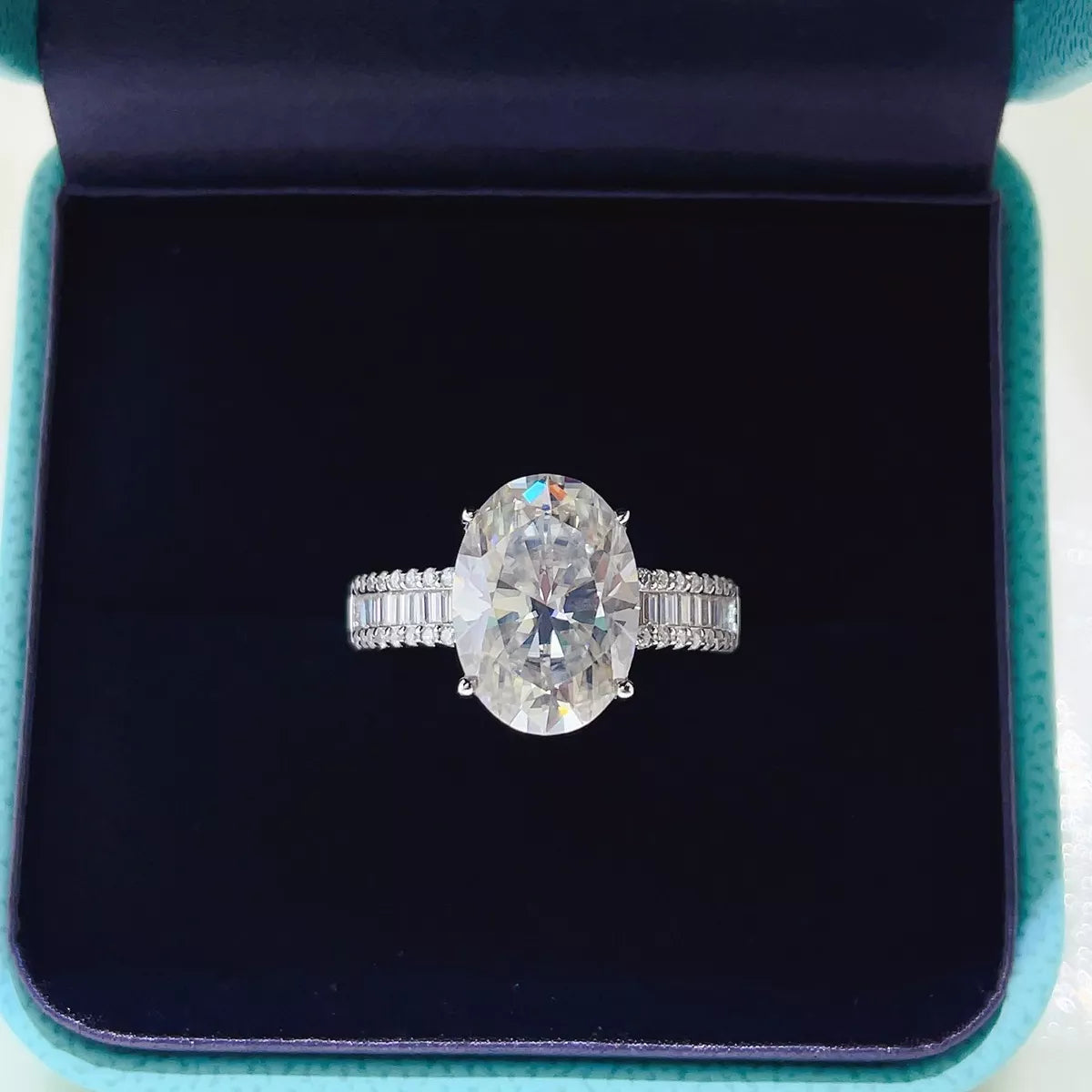 Bague Moissanite 8 Carats Argent Sterling 925