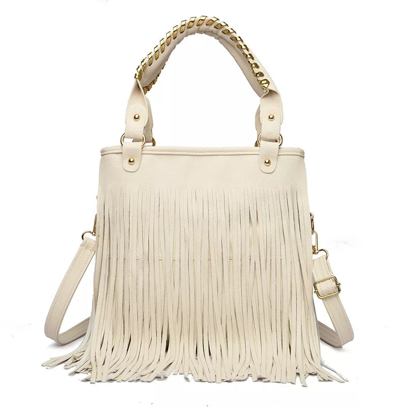 Sac à Main à Franges en Cuir PU