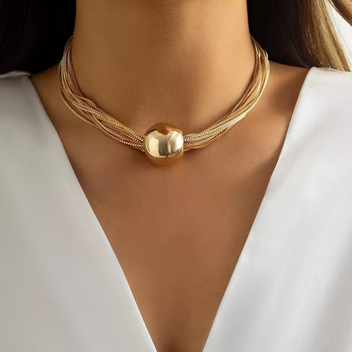 Collier Multi-Rangs Ajustable