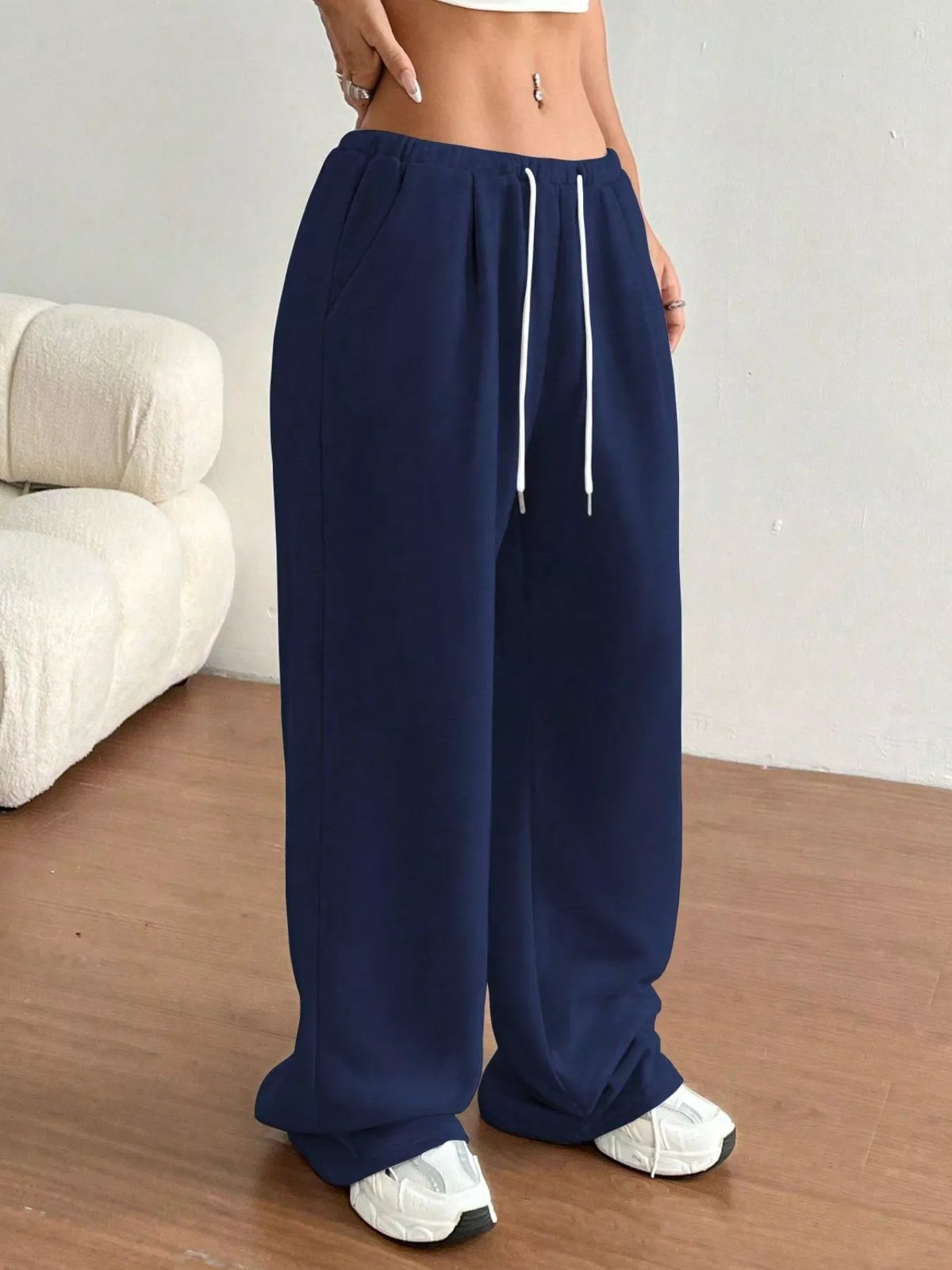 High-Waisted Wide Leg Joggers