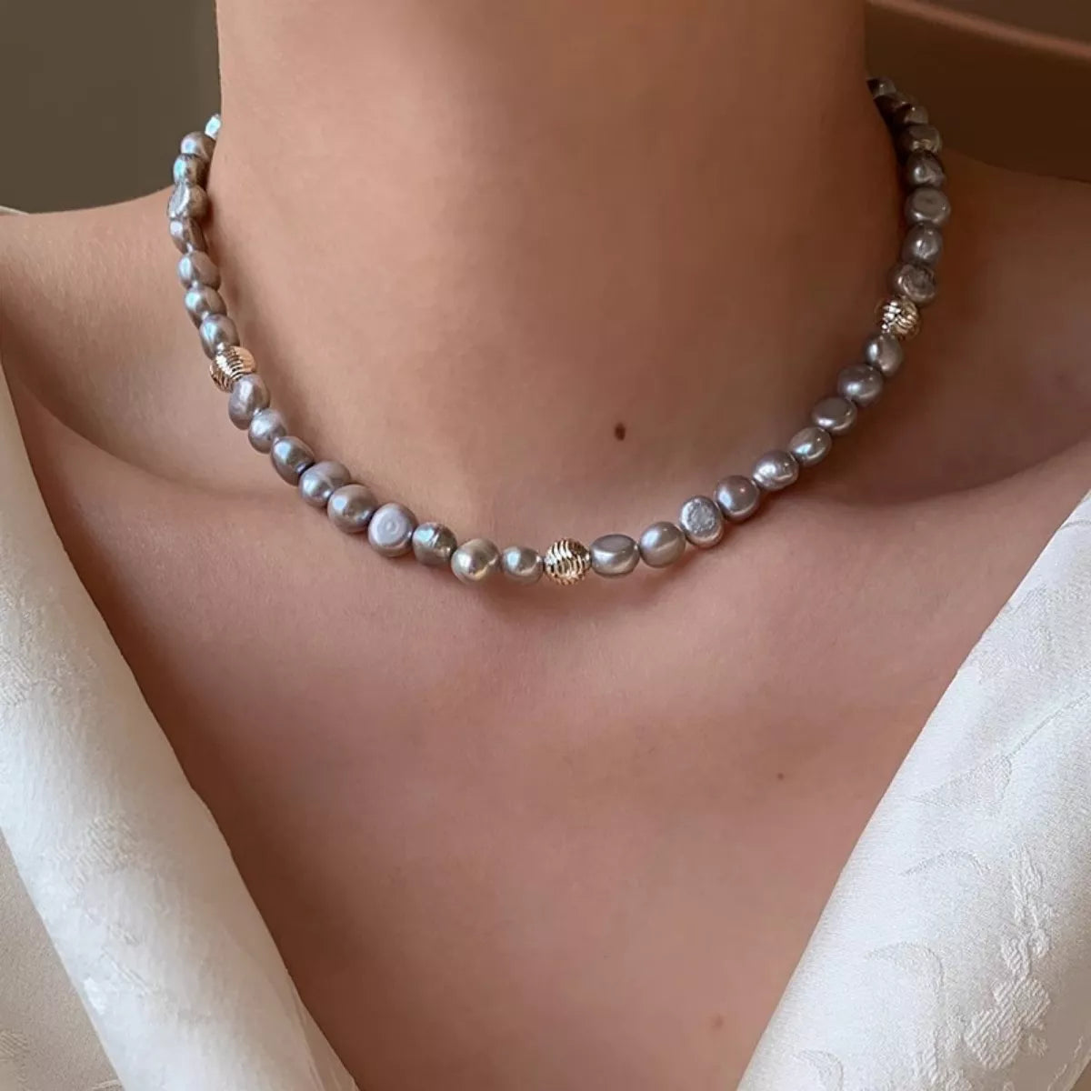 Collier Ras-de-Cou Perlé
