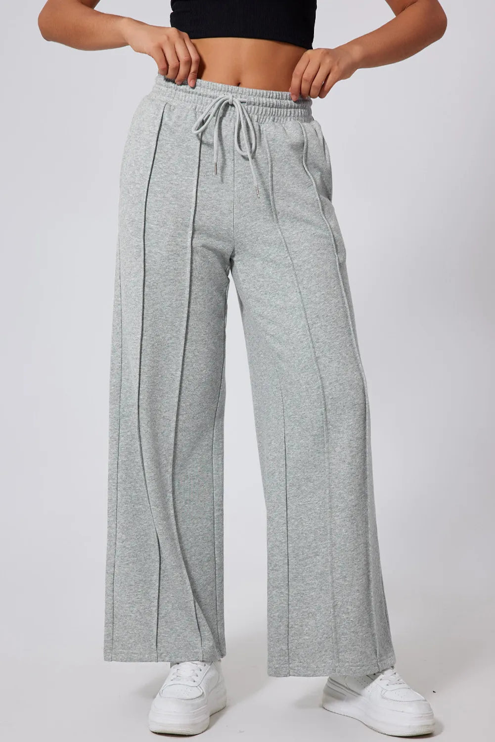 Pantalon de Sport Jambe Large Cordon de Serrage
