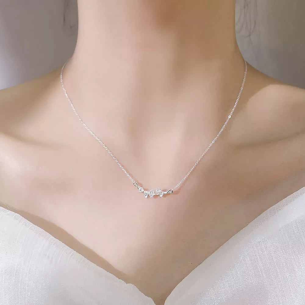 Collier Feuille de Ginkgo Argent Sterling 925