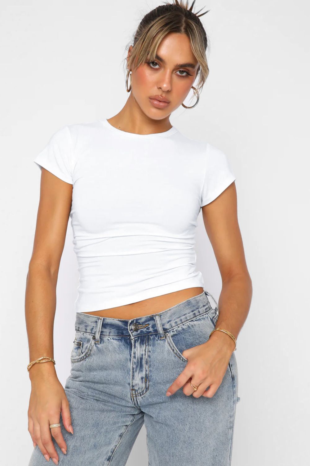 T-Shirt Col Rond Manches Courtes