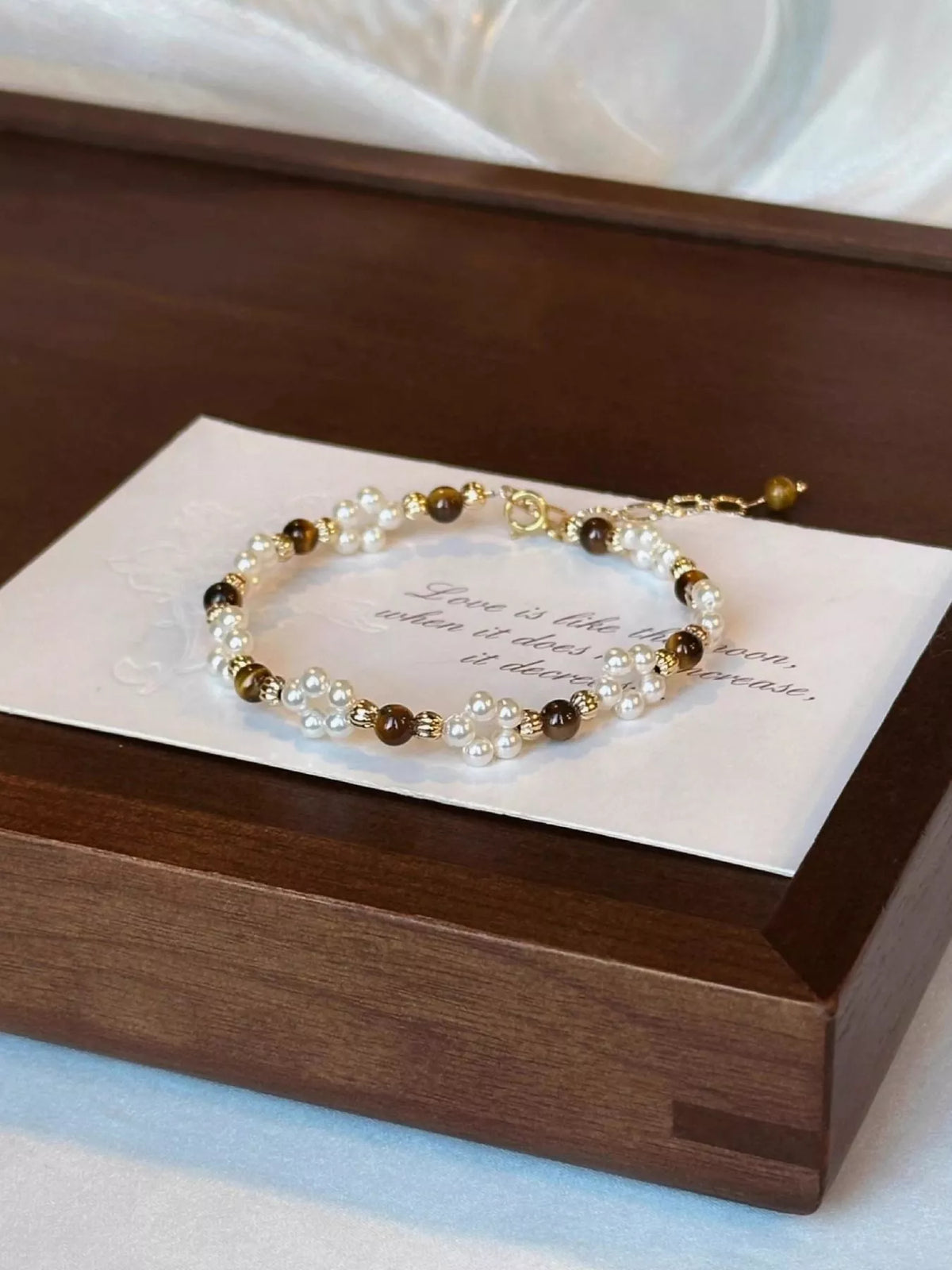 Bracelet Perlé Œil de Tigre – Perles Mixtes Fines