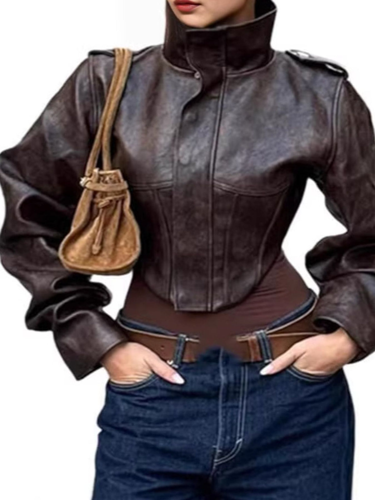 Veste en Cuir Vintage