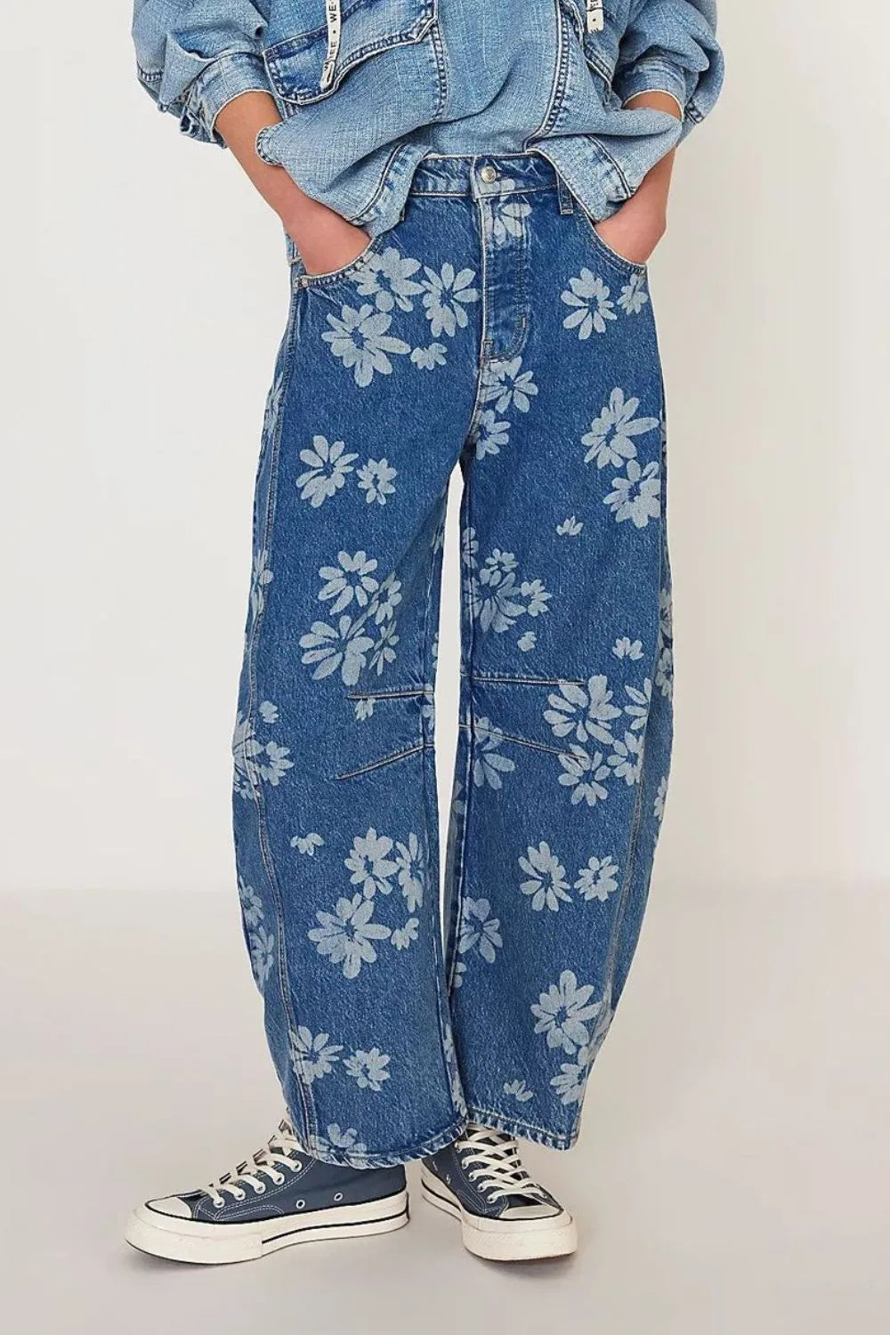 Jean Large Imprimé Fleurs