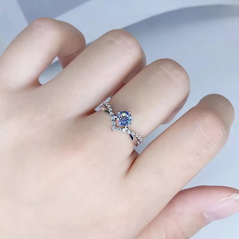 Bague Moissanite Argent Sterling 925
