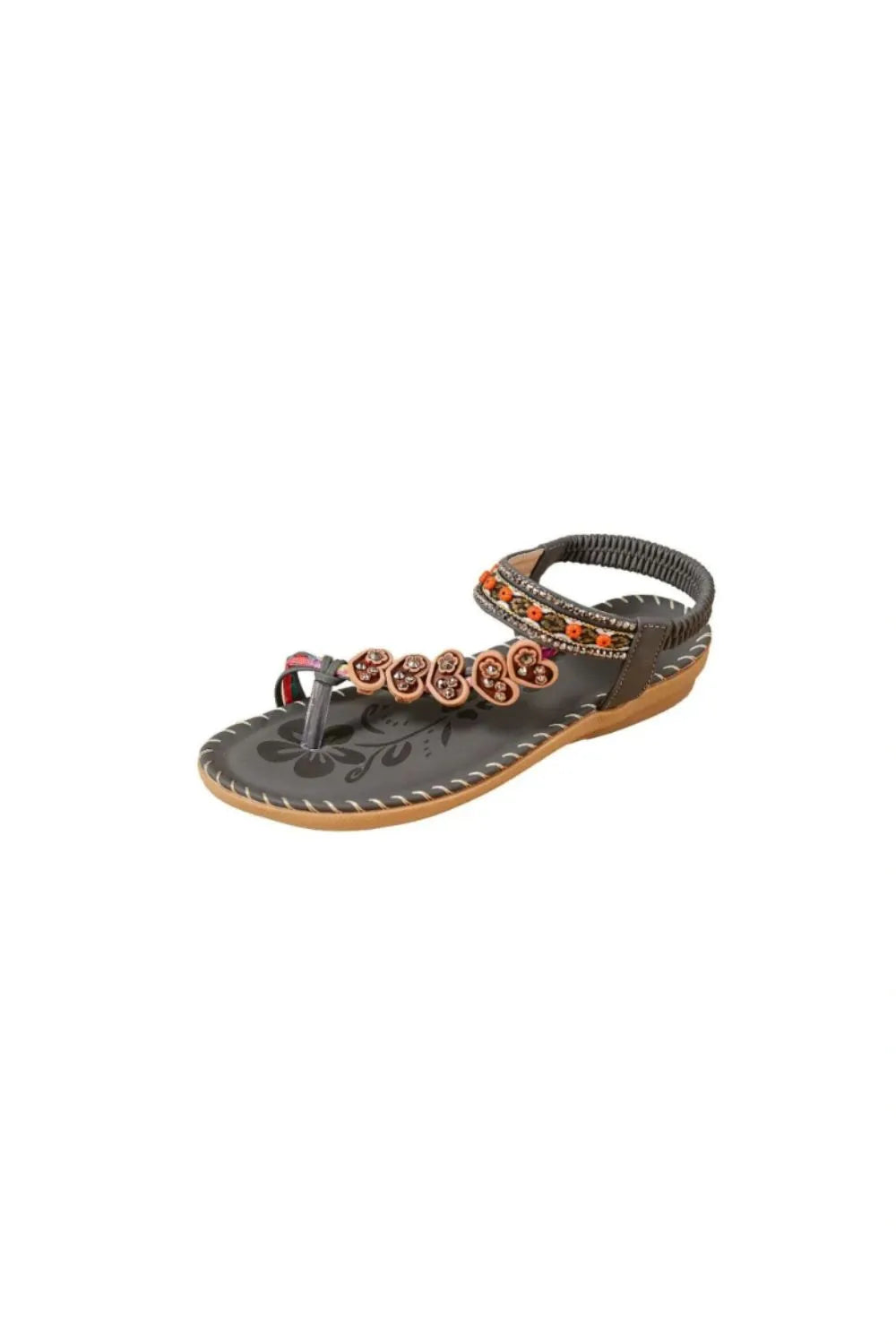 Sandales Plates Cuir PU Boucle Orteil