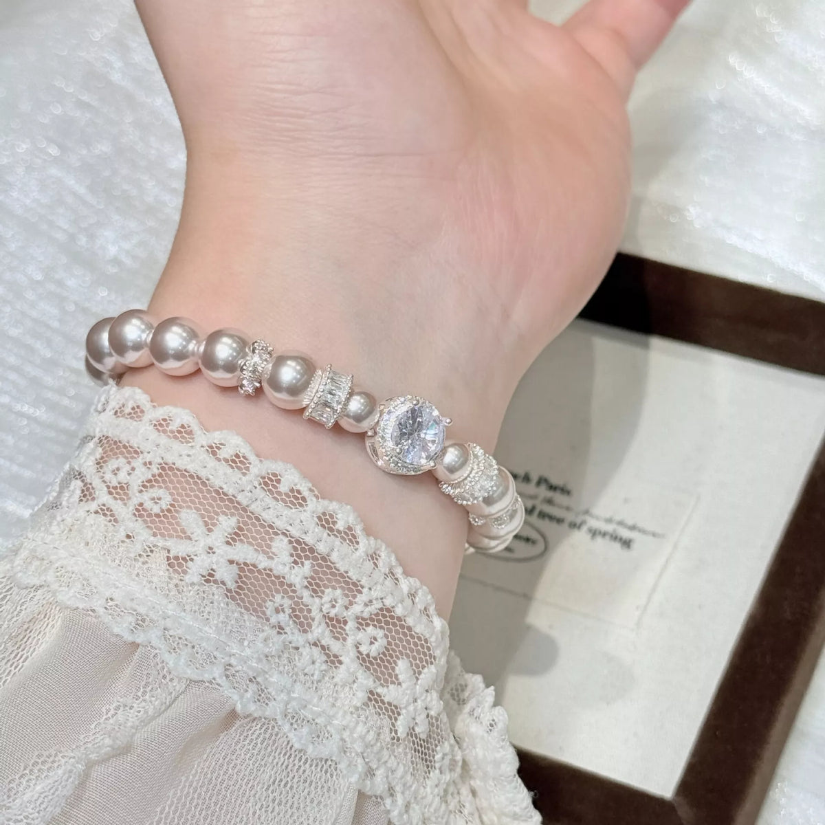 Bracelet Perle et Zircon