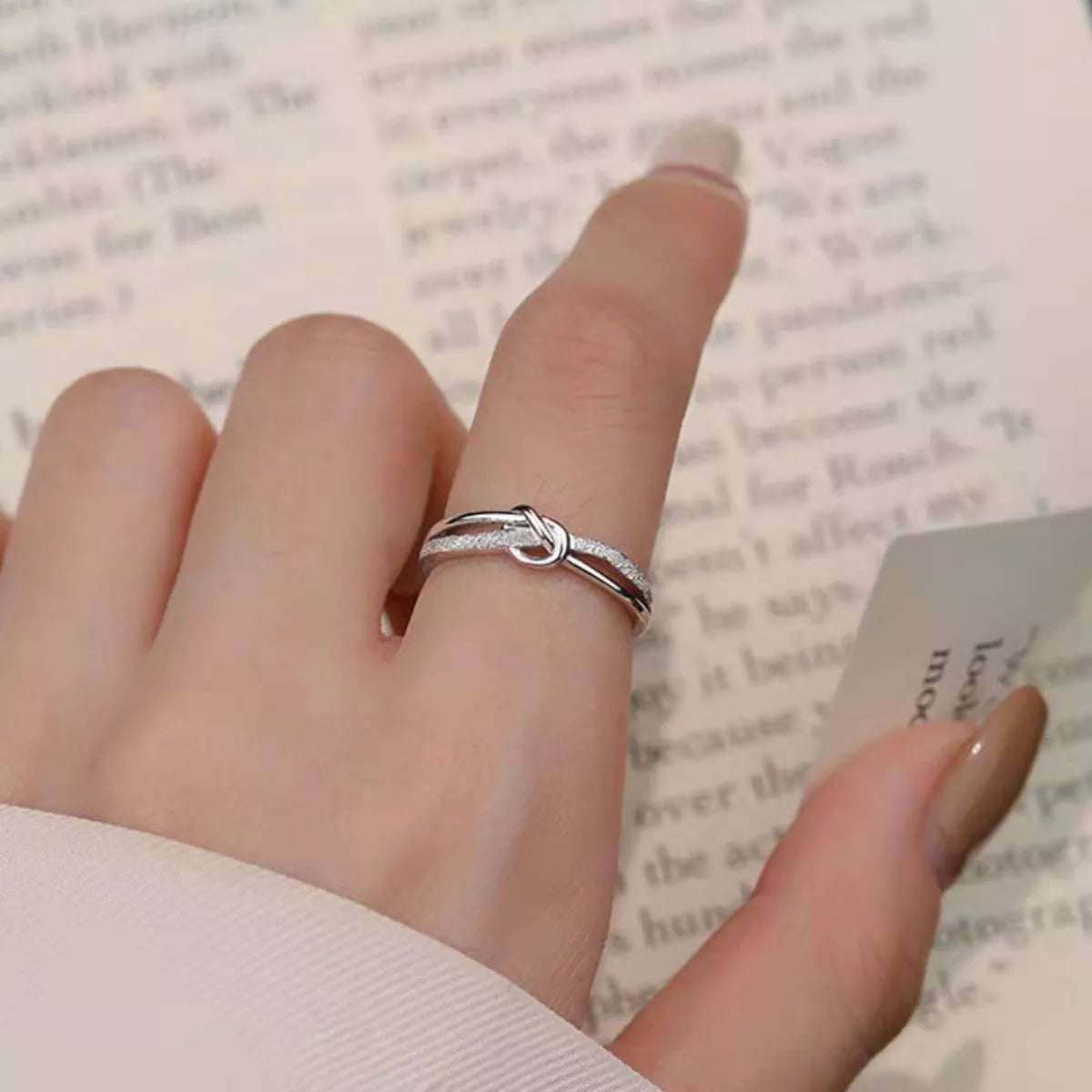 Bague Nœud Argent Sterling 925