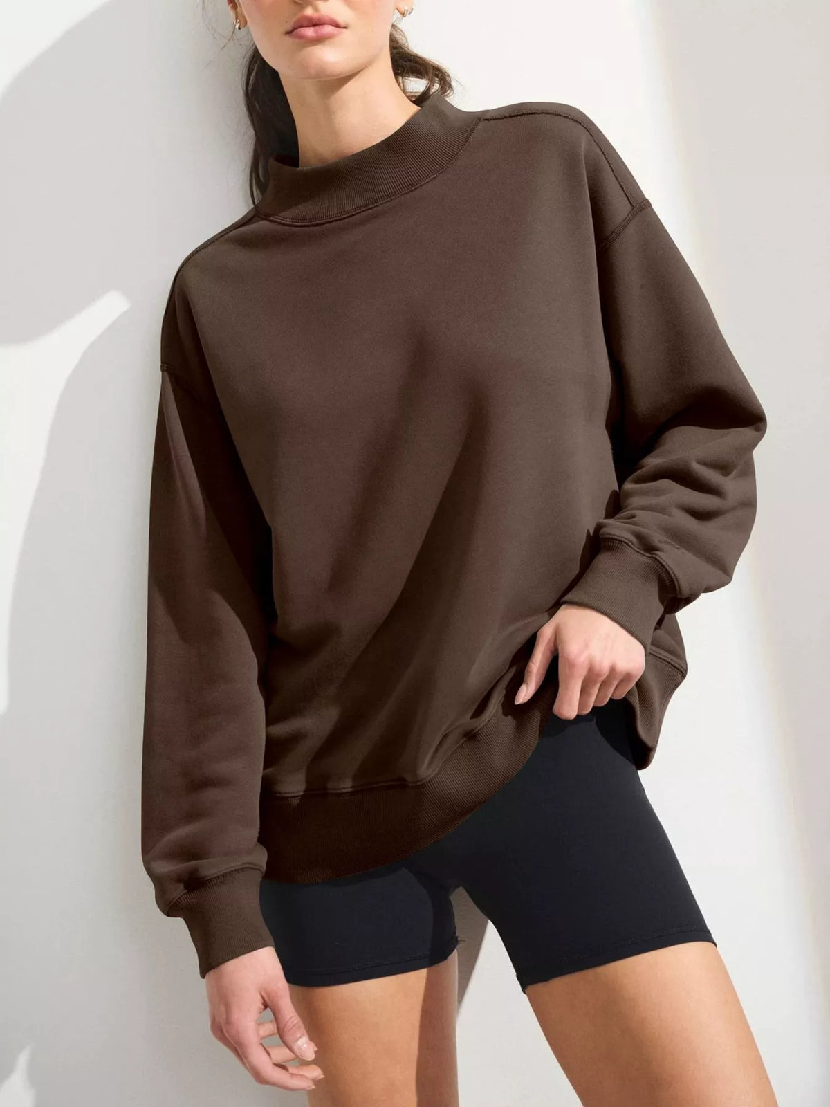 Sweat-shirt Oversize Col Montant