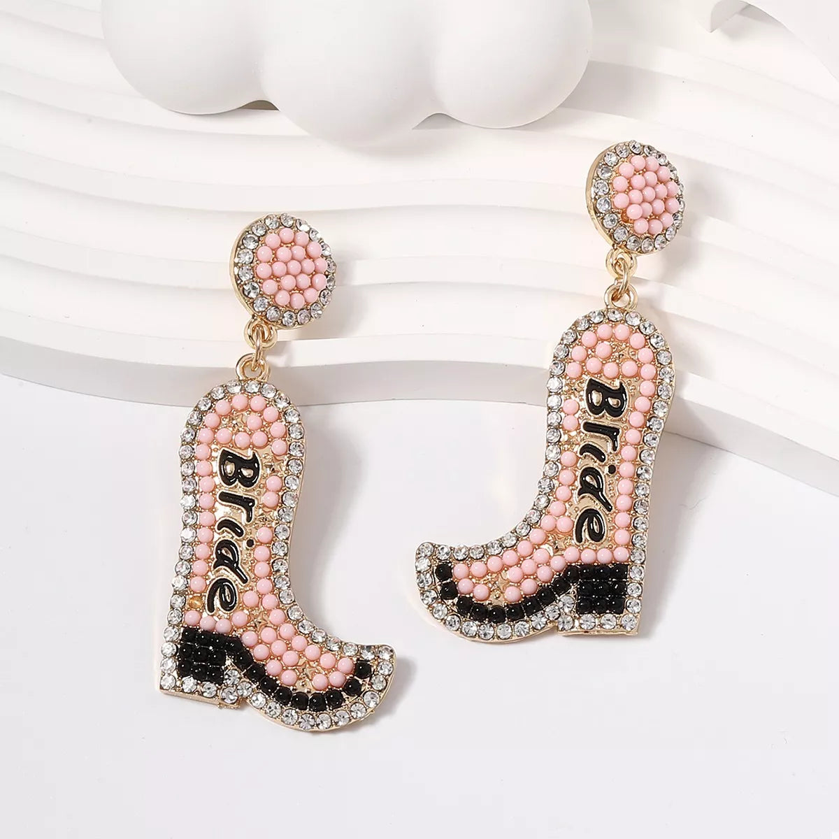 Boucles d'Oreilles Pendantes Bottes de Mariée