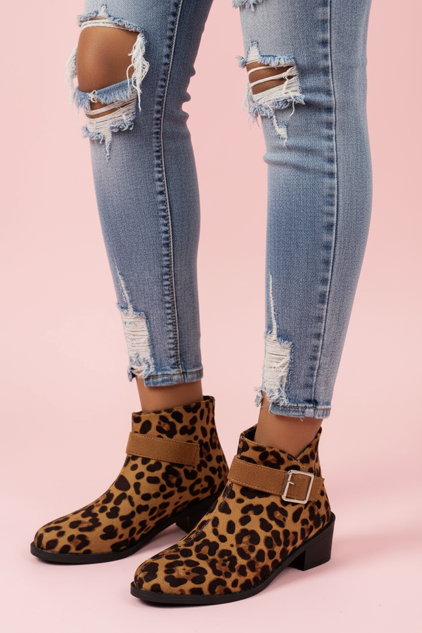 Boots Leopard - Vue 3/4