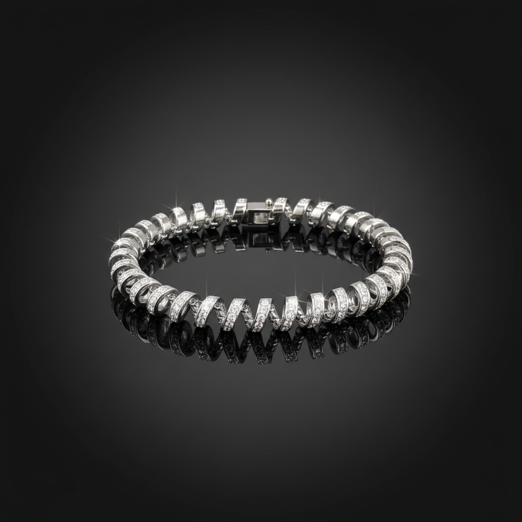 Bracelet Spirale Zircon - Studio Noir