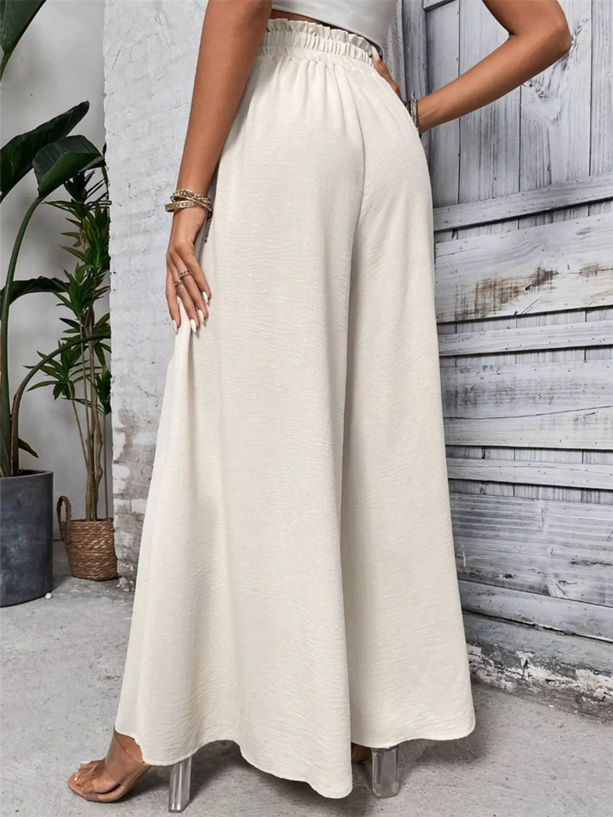 Pantalon Jambe Large Volanté