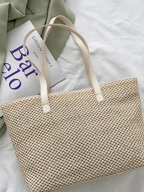 Sac Tote Tissé Uni