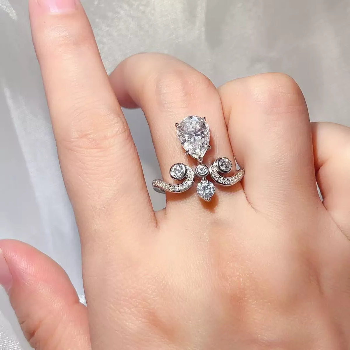 Bague Moissanite 2 Carats Argent Sterling 925 – Diadème