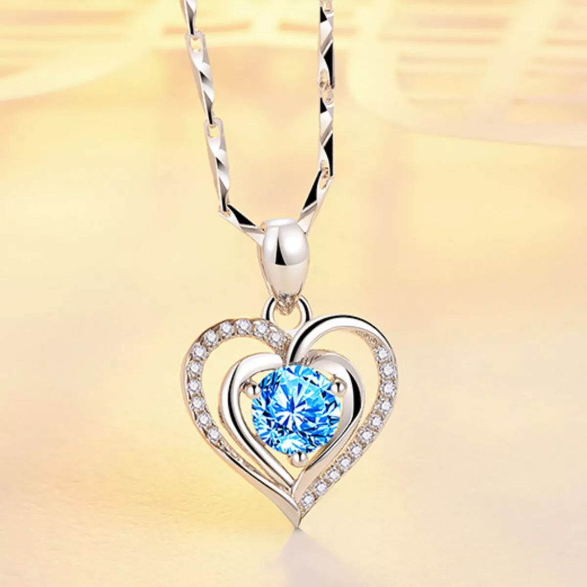 Collier Pendentif Cœur Argent Sterling 925