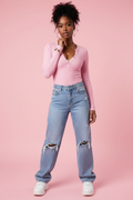 Dusty Pink - Face - Afro