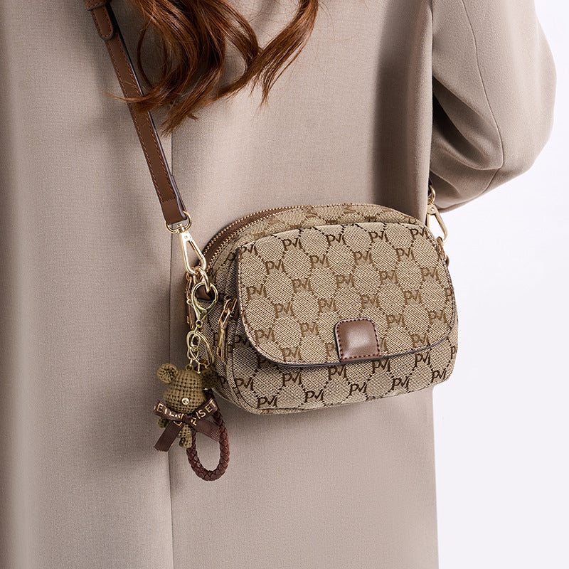 Sac Bandoulière à Sangle Réglable – Monogramme Arrondi