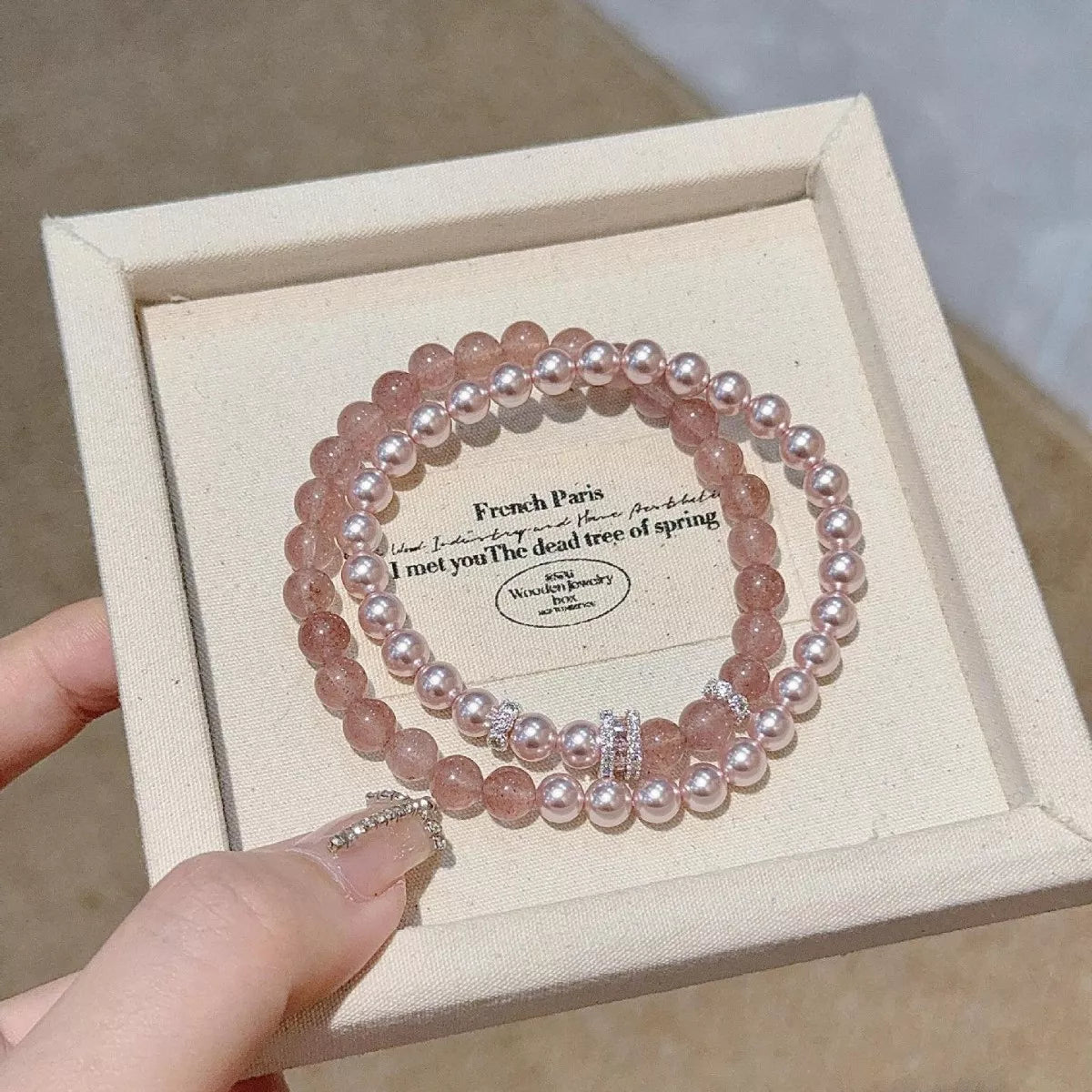 Ensemble 2 Bracelets Perlés