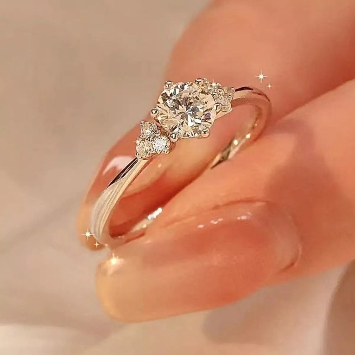 Bague Moissanite 1 Carat Argent Sterling 925 – Anneau Torsadé