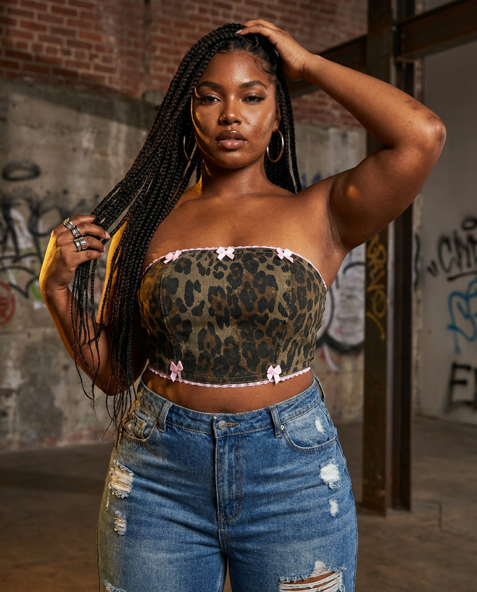 Bandeau Leopard mannequin
