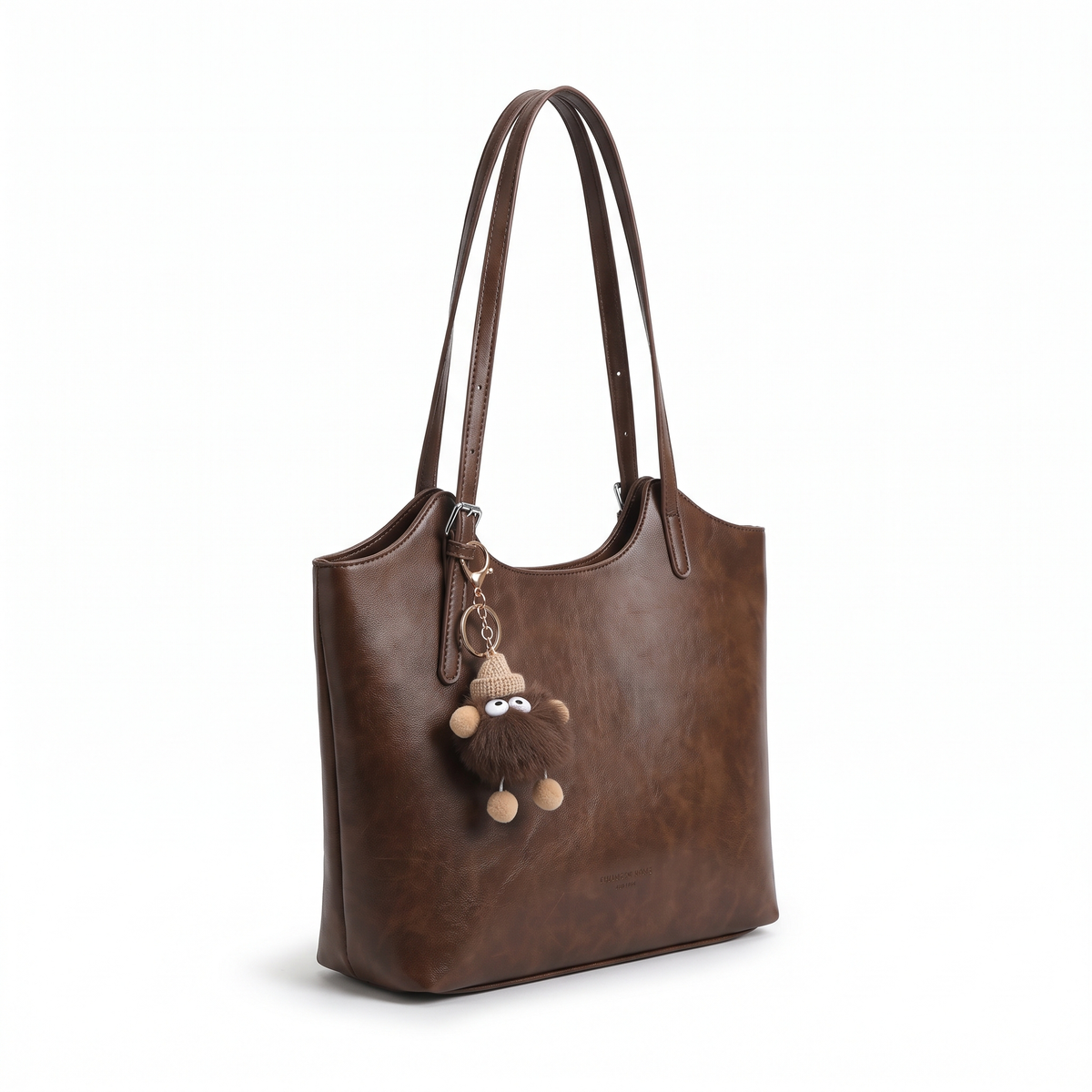 Sac Tote en Cuir avec Breloque