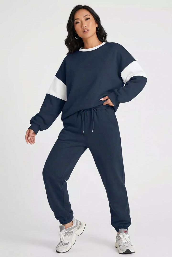 Ensemble Sport Sweat Ample Épaules Tombantes et Jogging