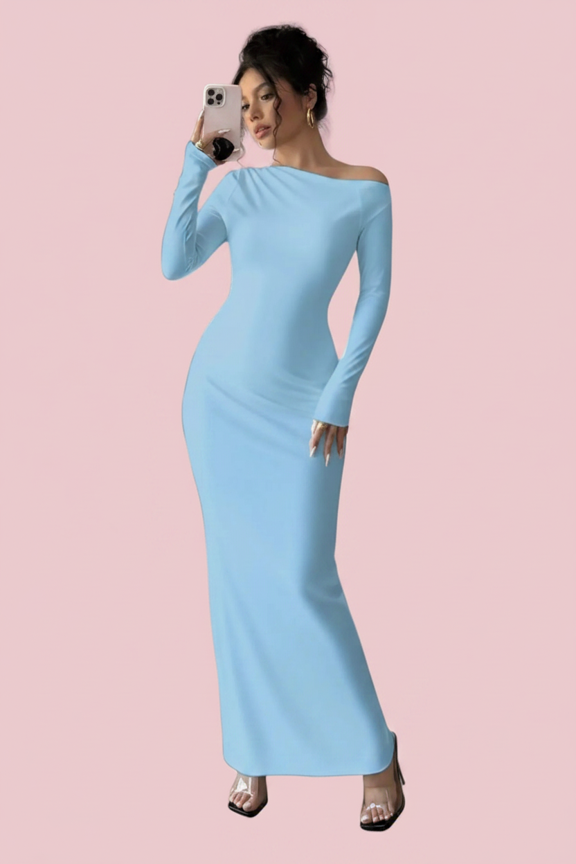 Robe Sky Blue - Fond rose