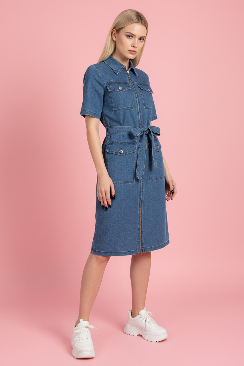 Robe Blue - Vue 3/4