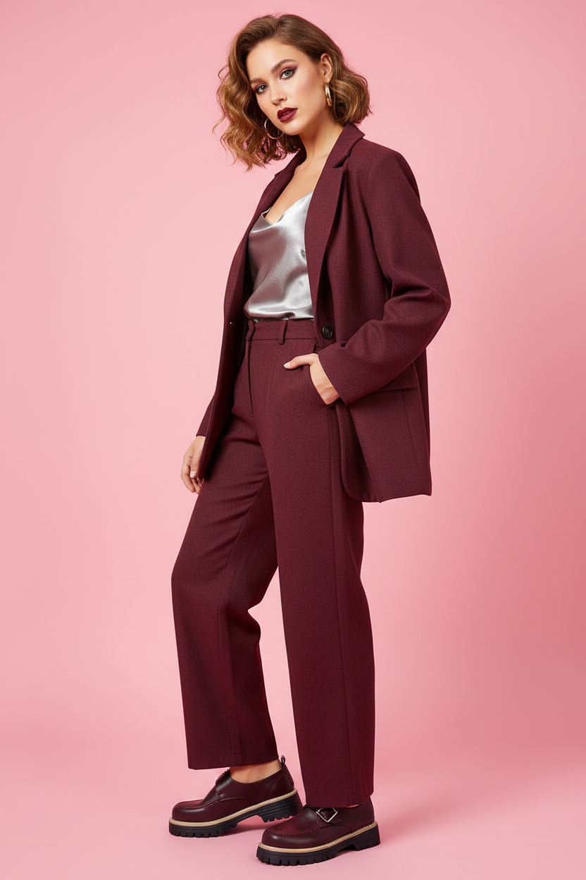 Mocassins Wine Red - Vue 3/4