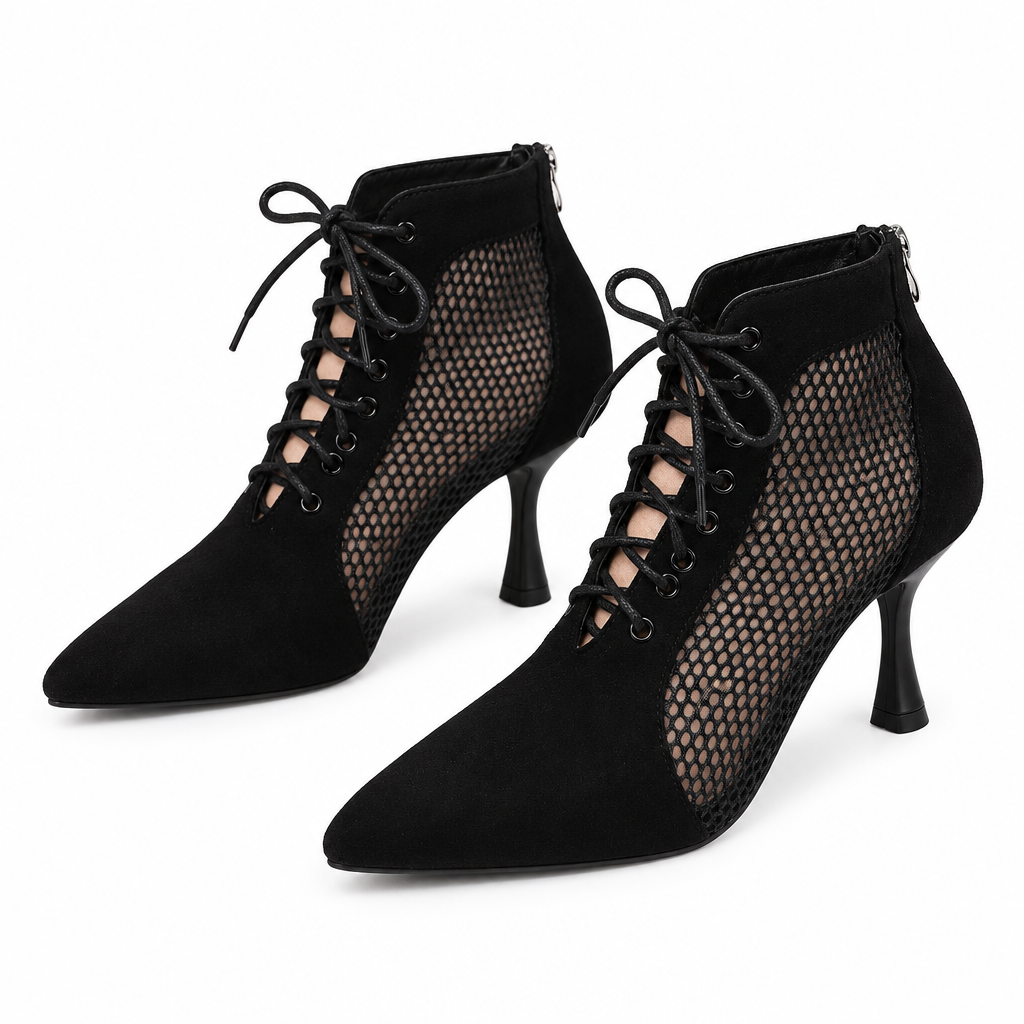 Escarpins Stiletto Bout Pointu en Maille