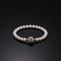 Bracelet perlé or 18K - studio noir luxe reflet miroir