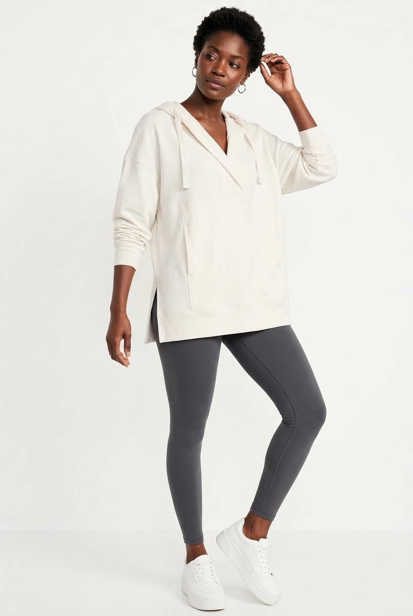 Sweat crème de trois-quarts corps entier