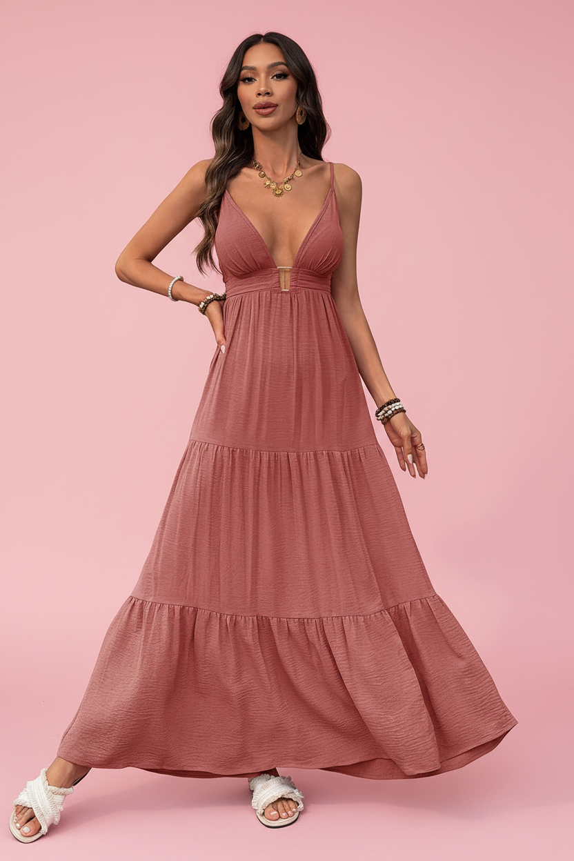 Robe Maxi Red - Mannequin 3/4