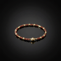 Bracelet léger perlé breloque - studio noir luxe reflet miroir