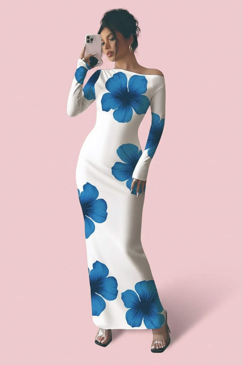 Robe Blue - Fond rose