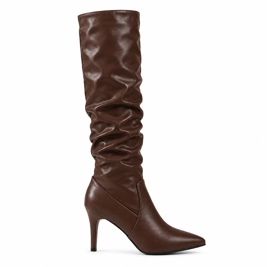 Botte marron, vue de profil