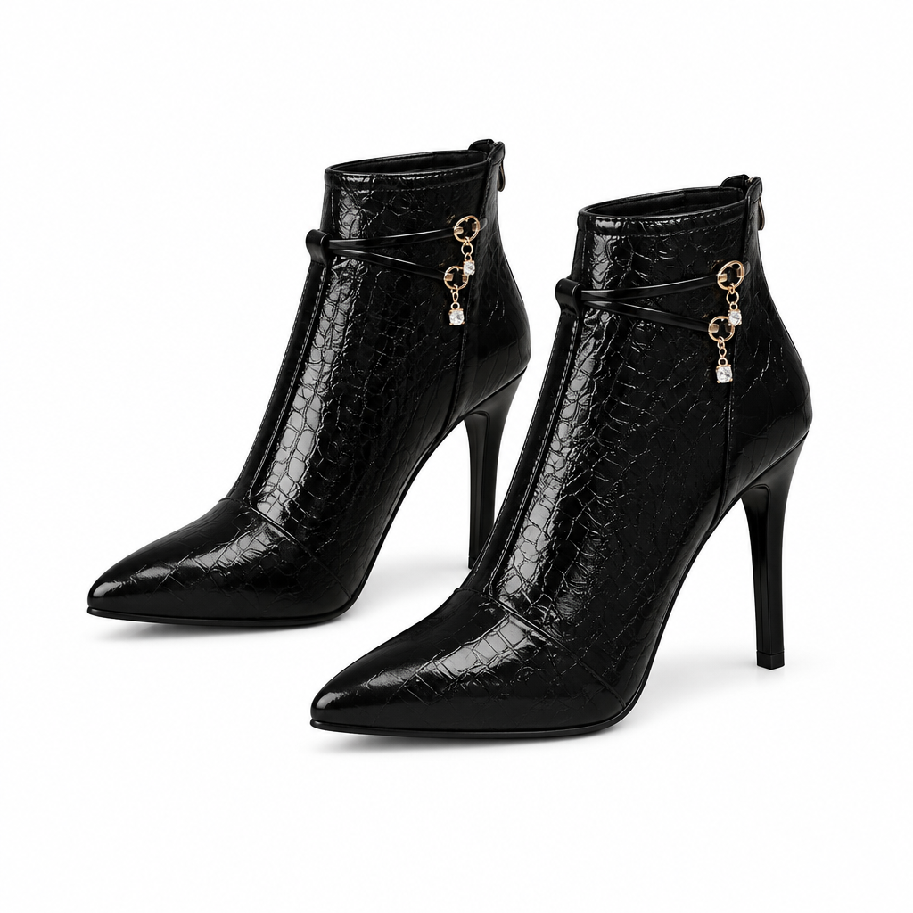 Bottes Stiletto Bout Pointu – Bottines Modèle Alba