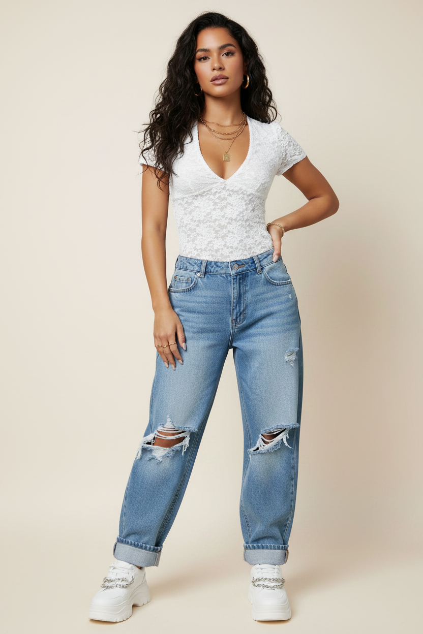 Mannequin White – Vue Face fond blanc
