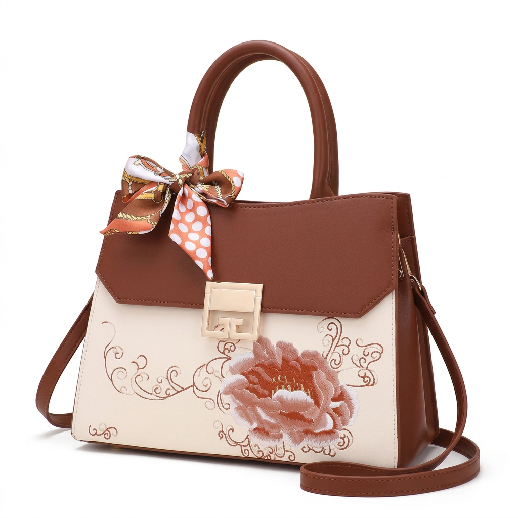 Sac à Main Fleuri à Poignée