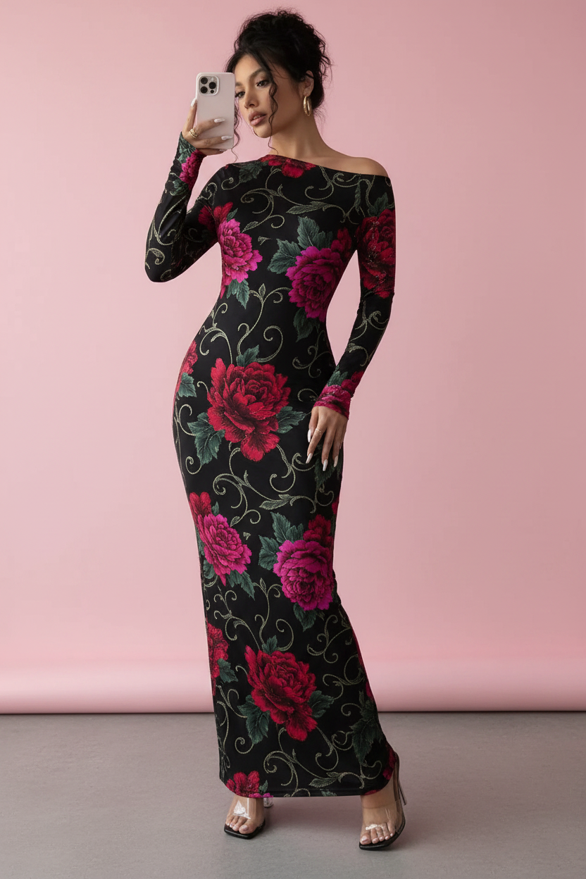 Robe Black - Mannequin Latina - Face