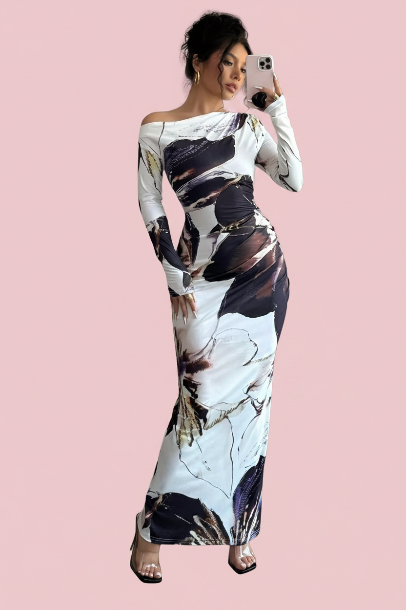 Robe Plum Purple - Fond rose