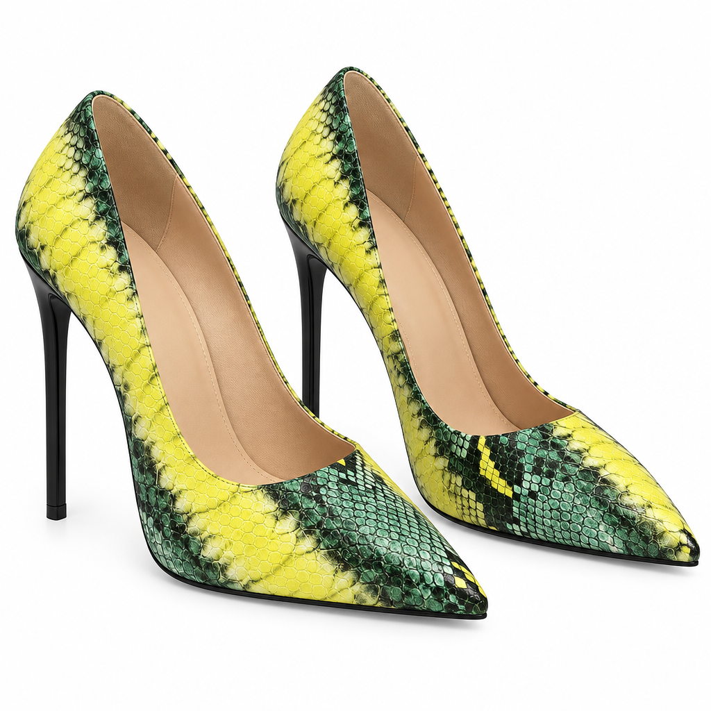Escarpins Stiletto Bout Pointu – Effet Serpent